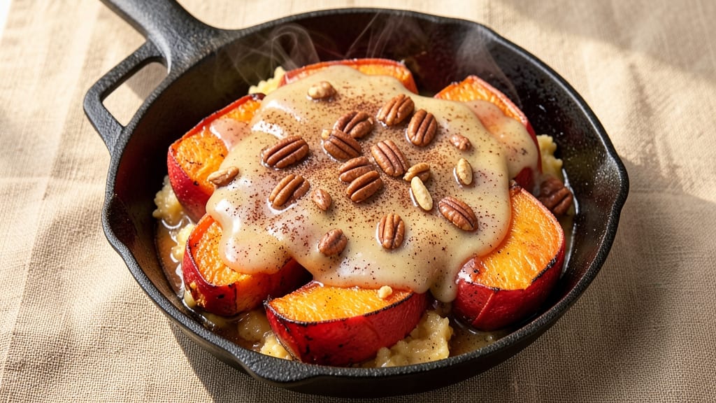 Sweet Potato Casserole Recipe With Maple Syrup And Brown Sugar: Sticky-Sweet Topping That Sticks to Every Bite