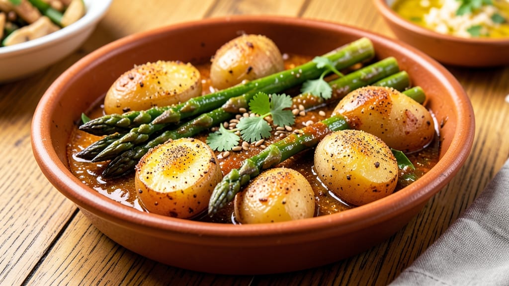 Asparagus and Potato Indian Recipe: Turmeric-Spiced Roast With Charred Edges