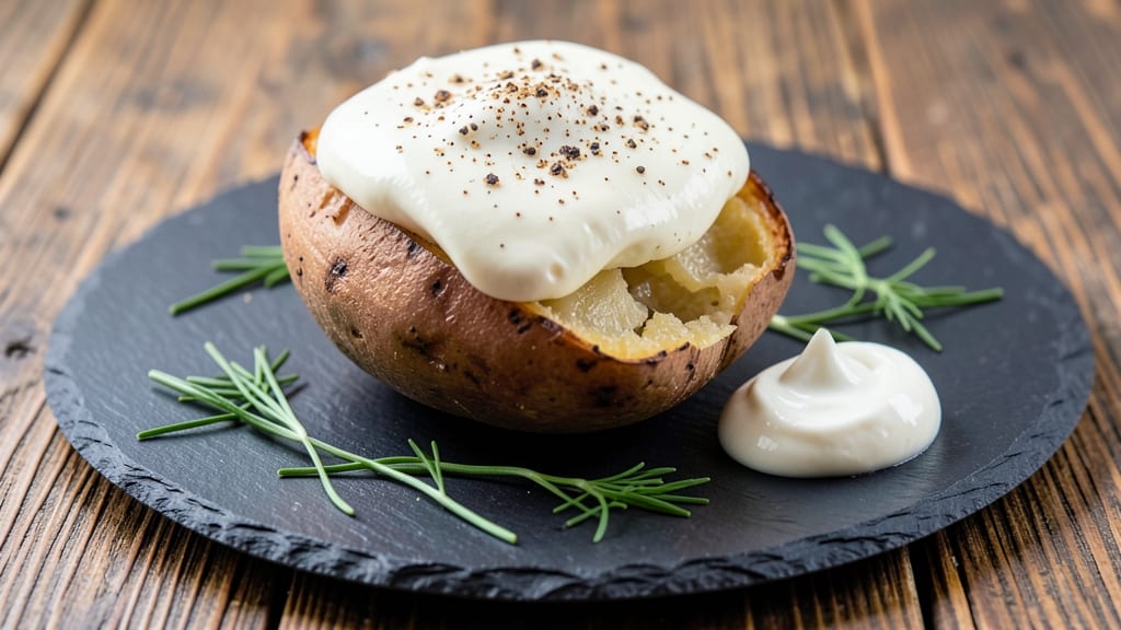 Baked Potato and Cream Cheese Recipe: Crispy Top, Gooey Cheese Swirl Magic