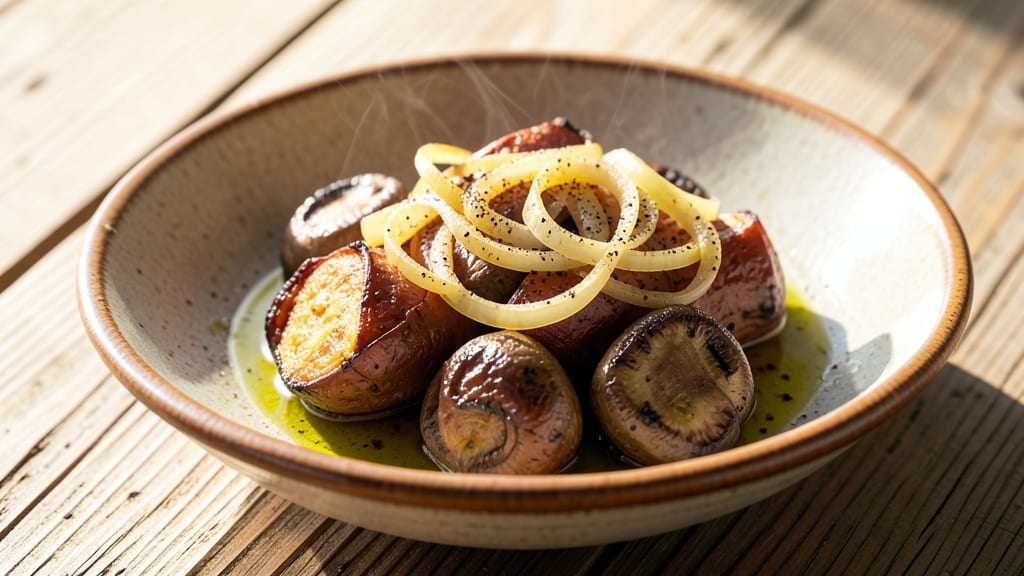 Sweet Potato Mushroom Onion Recipe: Earthy Roast with Caramelized Sweetness