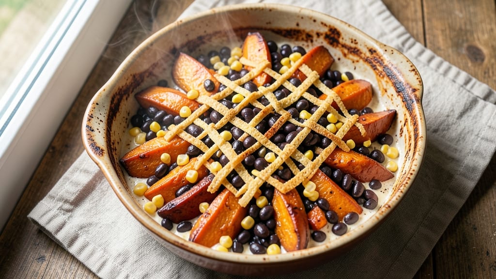 Sweet Potato Black Bean Casserole Recipe: Spiced Roast and Black Bean Protein Boost