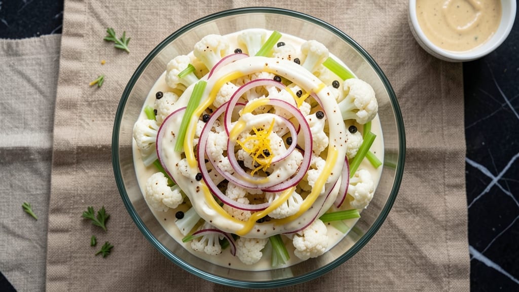 Atkins Cauliflower Potato Salad Recipe: Low-Carb Creaminess With Bold Mustard Zing