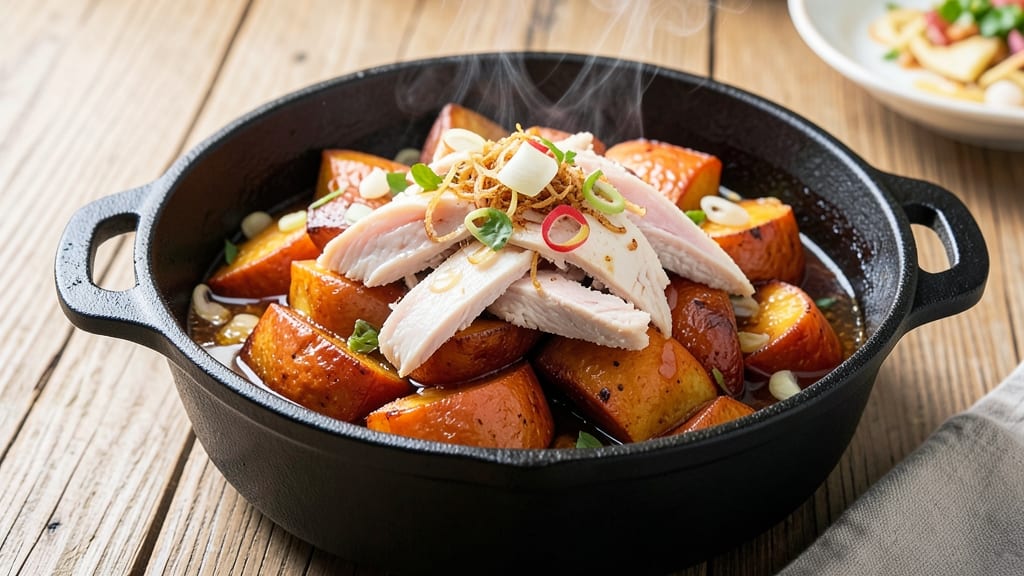 Sweet Potato Hot Pot Recipe: Spiced Rum Swirl With Crispy Top Magic