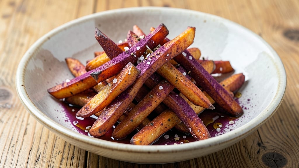 Sweet Potato Fries With Plum Powder Recipe: Crispy Crunch Meets Fruity Depth