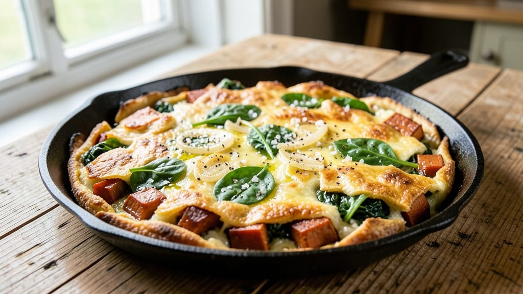 Sweet Potato and Spinach Frittata Recipe: Golden Crust, Silky Eggs, One-Pan Magic