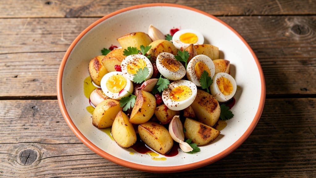 Spanish Potato Salad Recipe with Eggs: Crispy Potatoes and Creamy Yolk Bites