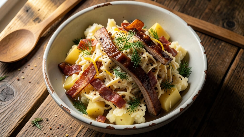 Baker's Ribs Potato Salad Recipe: Smoky Bacon and Mustard-Kissed Crunch