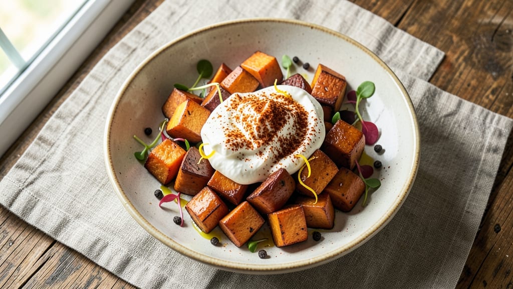 Sweet Potato Starter Recipe: Crispy-Crusted Bites With Herbed Cream Cheese Dip