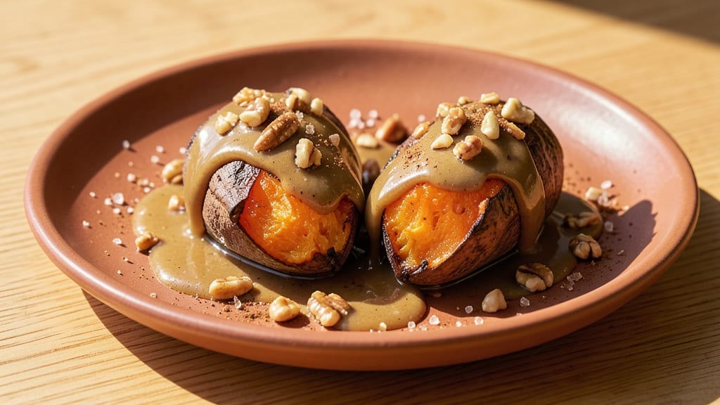 Alton Brown's Sweet Potato Recipe: Crispy Lattice Top With Spiced Rum Glaze