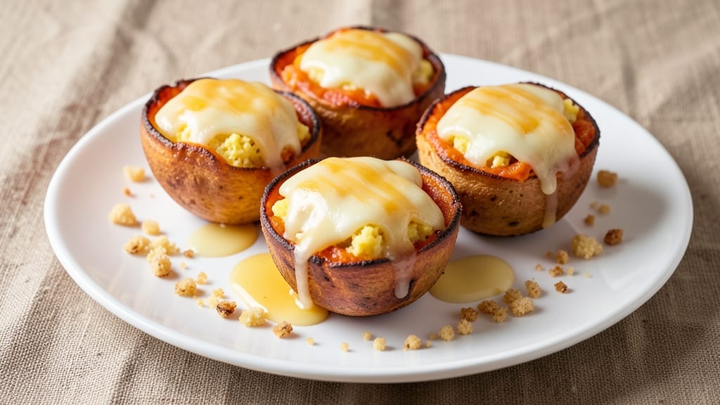 Sweet Potato Egg Cups Recipe: Crispy Lattice Tops and Cheesy Pull-Apart Magic