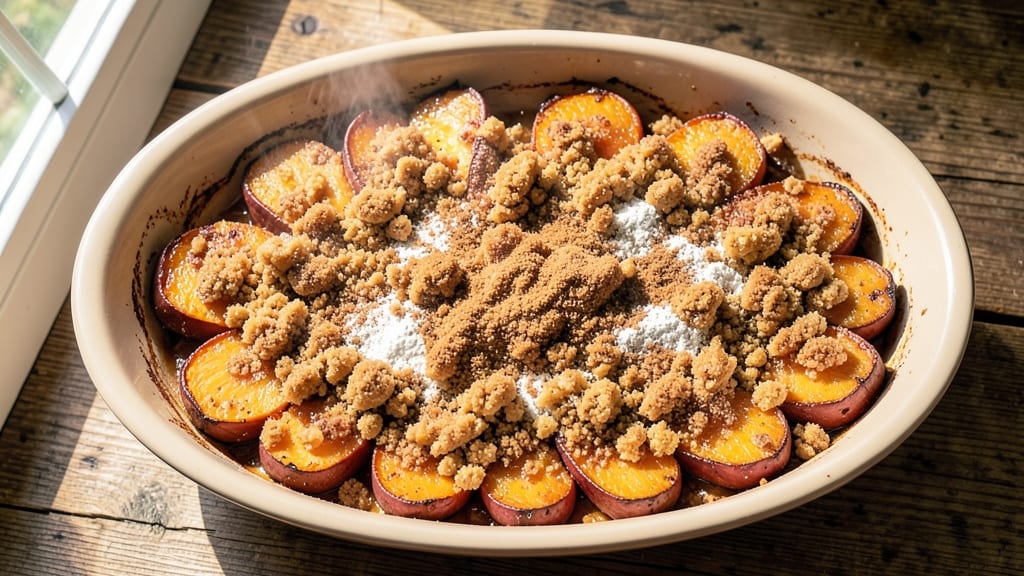 Sweet Potato Casserole Recipe for 4 People: Brown Sugar Streusel Crunch Over Creamy Spice