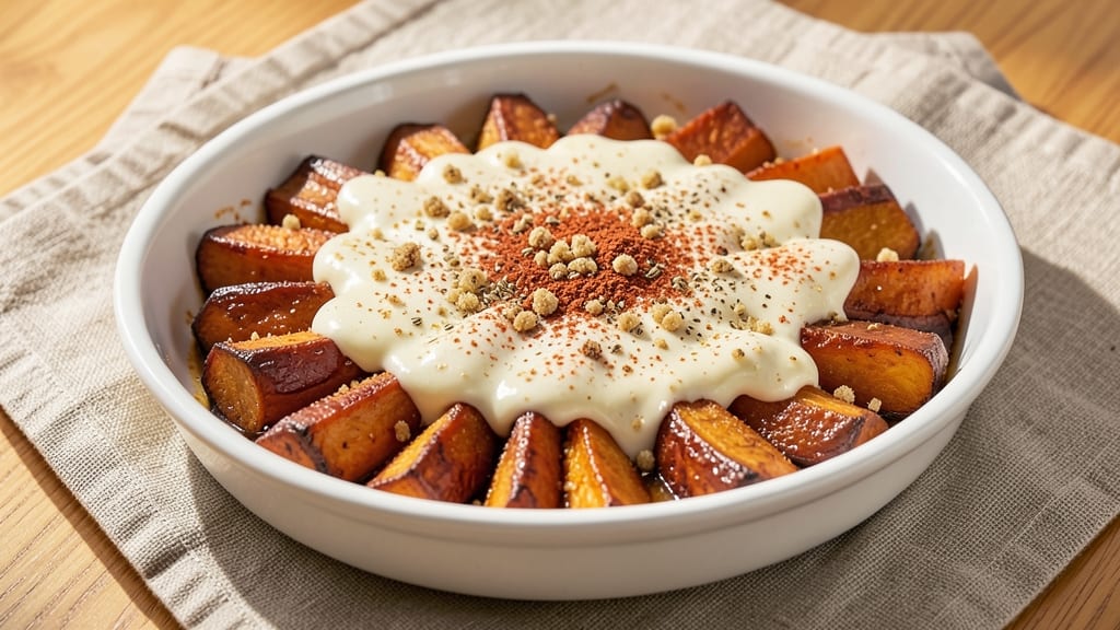 Spiced Sweet Potato Tian Recipe: Crispy Lattice Crown Over Creamy Layers