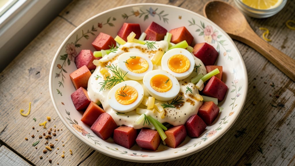 Traditional Potato Salad Recipe with Mayonnaise and Eggs: Creamy Classic With Crunchy Celery Bite