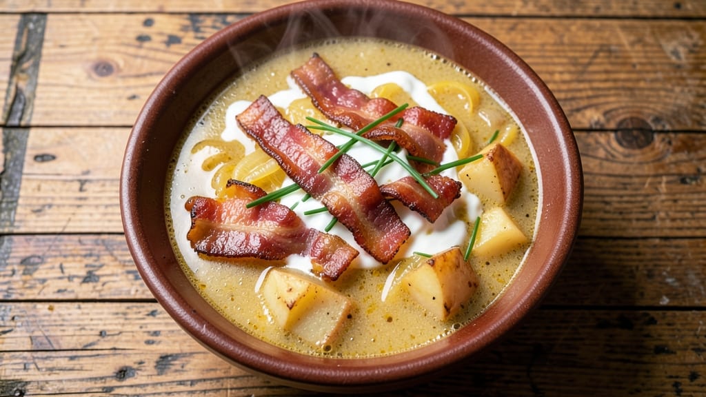 54th Street Bar and Grill Potato Soup Recipe: Smoky Bacon and Cheese Swirl Masterpiece