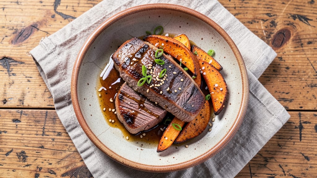 Tuna Steak And Sweet Potato Recipe: Smoky Grilled Flavor With Caramelized Sweetness