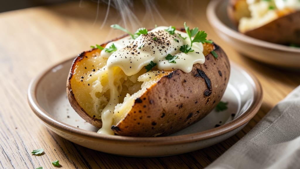 Baked Potato Recipe at 450°F: Crispy Skin, Fluffy Core in 50 Minutes