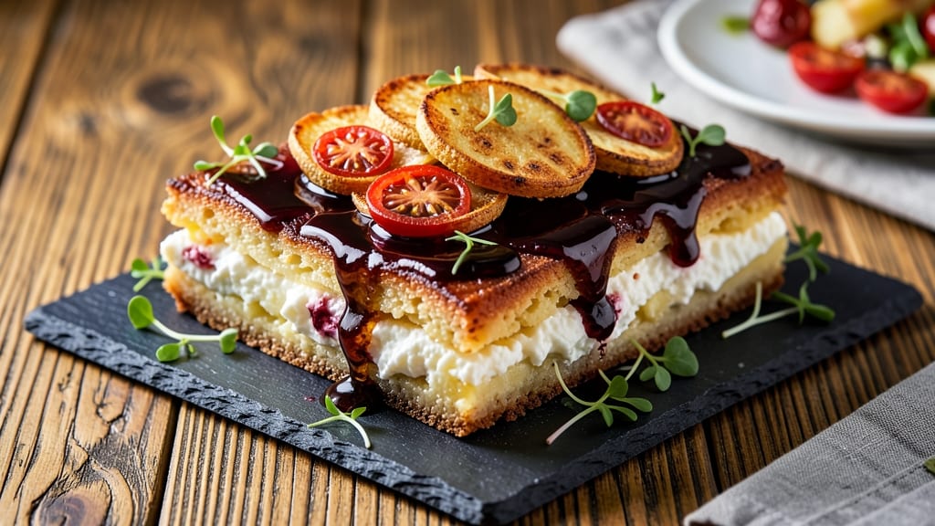 Balsamic Potato Torte Recipe: Caramelized Layers With Tangy Balsamic Zing