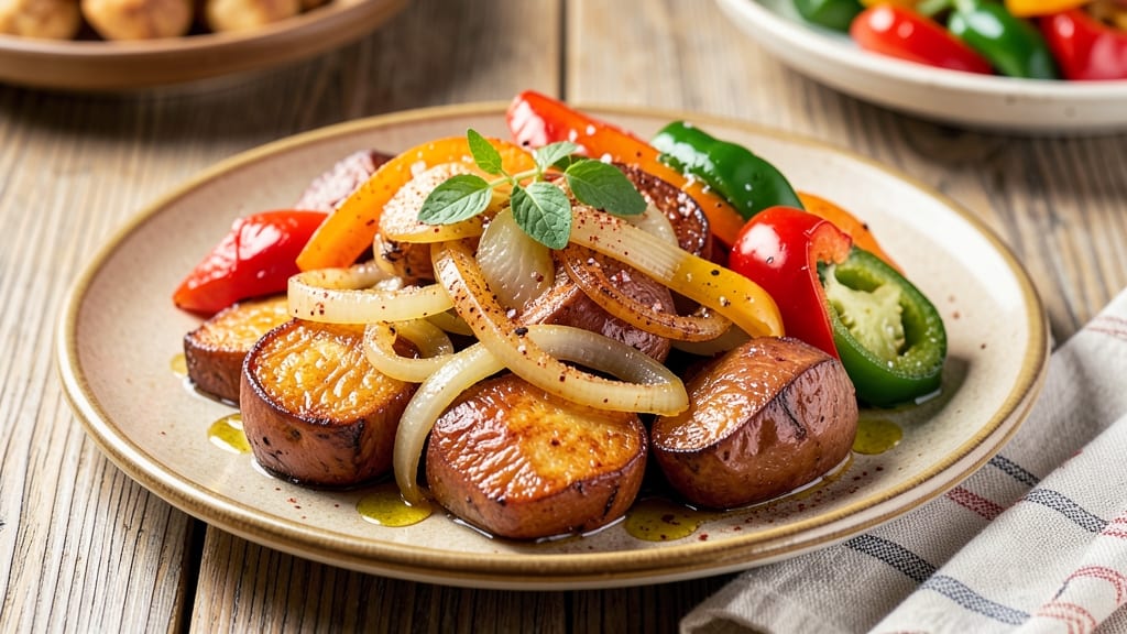 Sweet Potato, Onion, and Bell Pepper Recipe: One-Pan Roasted Medley with Caramelized Sweetness