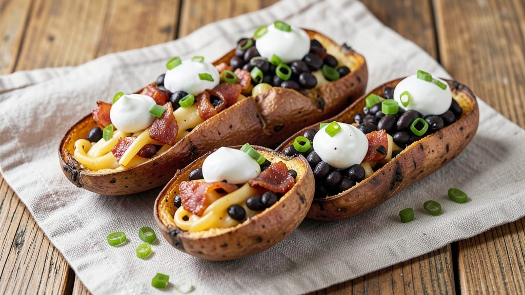 Stuffed Sweet Potato Skins Recipe: Crispy Bites with Cheesy Gooey Centers