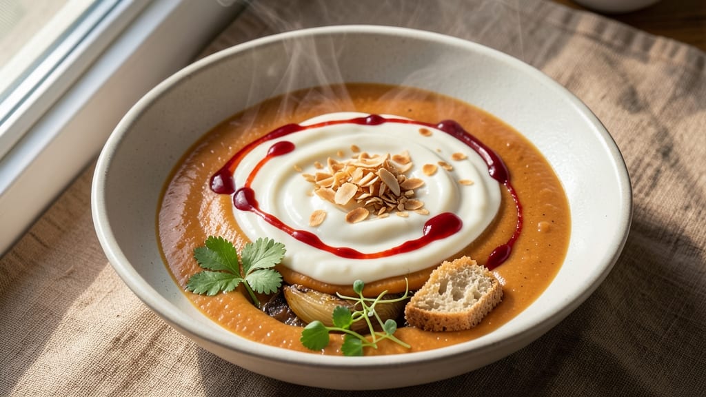 Sweet Potato Soup Recipe UK: Velvety Spiced Blend With Crispy Coconut Topping