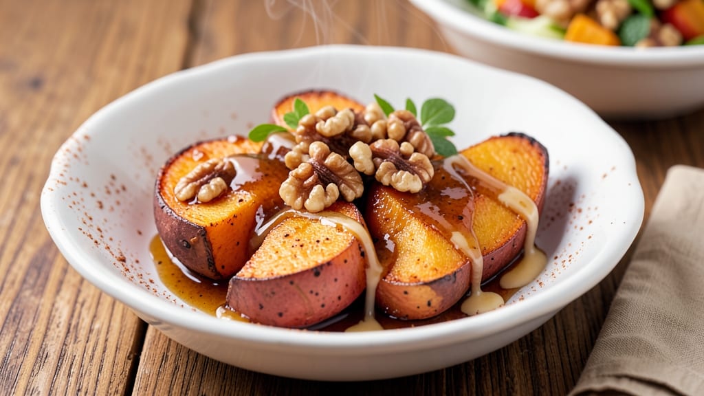 Sweet Potato Walnuts and Brown Sugar Recipe: Crispy Roasted Medley With Nutty Caramelized Topping