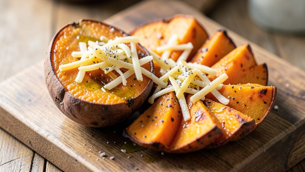 Sweet and Savory Sweet Potato Recipe: Crispy Top, Creamy Core, Savory Cheese Twist