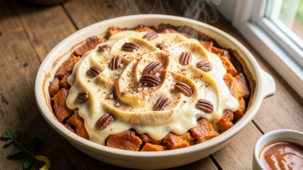 Award-Winning Sweet Potato Casserole Recipe: Caramelized Streusel Crown Over Spiced Cream Cheese
