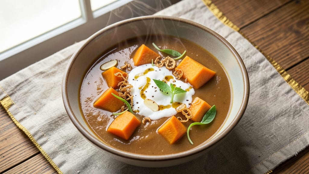 Acorn Squash and Sweet Potato Soup Recipe: Roasted Depth with Cumin and Ginger Heat