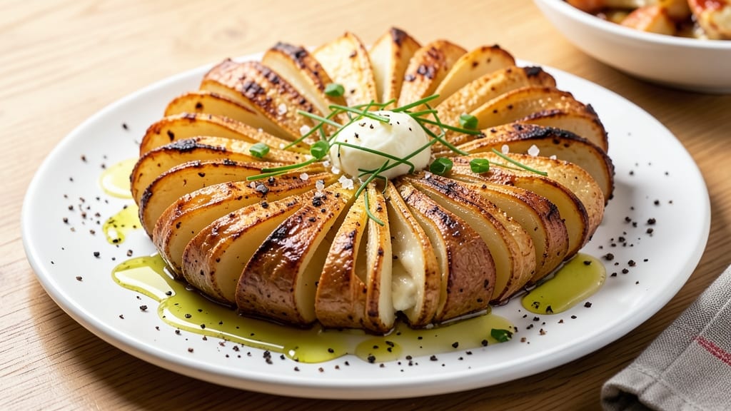 Baked Hasselback Potato Recipe: Crispy Slices and Fluffy Hearts in One Bake