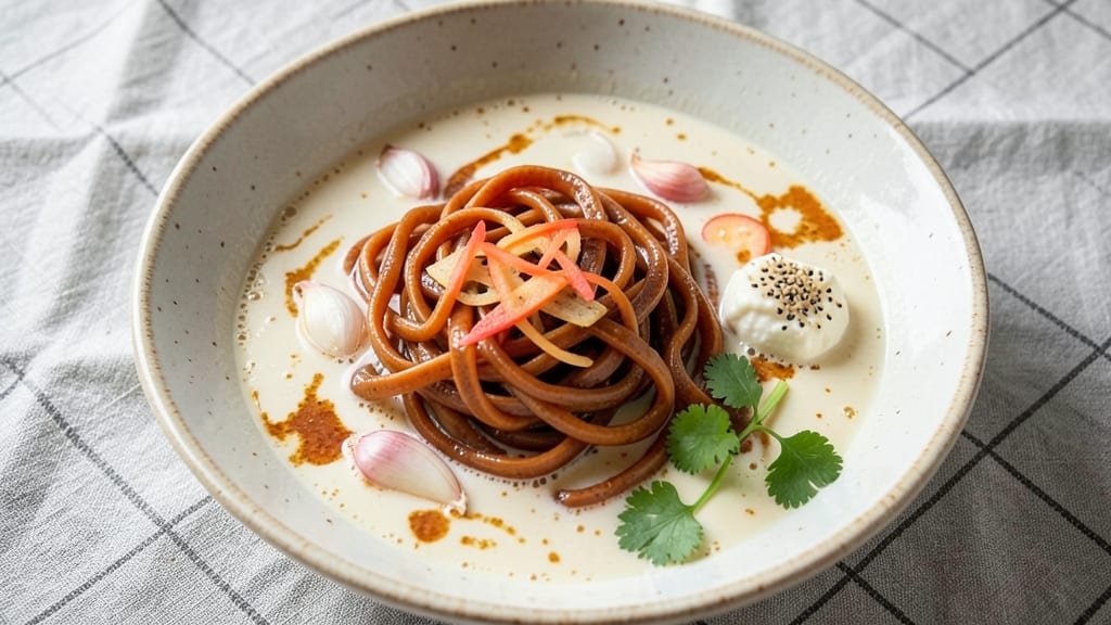 Sweet Potato Noodles Soup Recipe: Chewy, Silky Ribbons in Creamy Coconut Broth