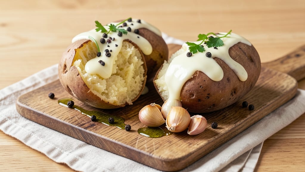 2x Baked Potato Recipe: Double Portion Crispy Skin, Fluffy Core Magic