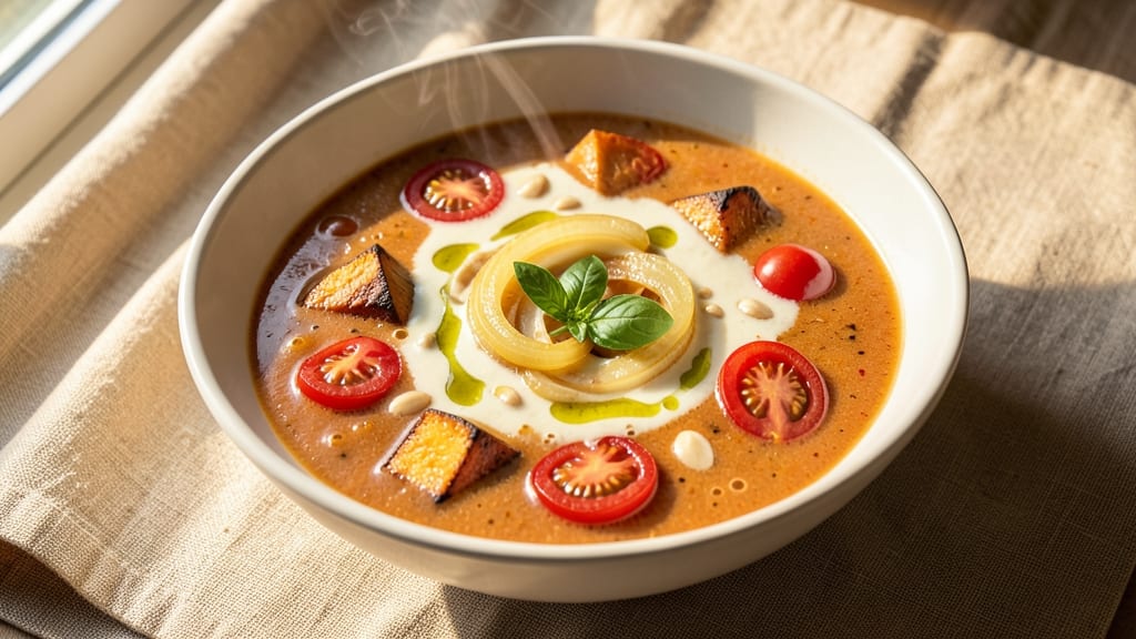 Sweet Potato and Tomato Soup Recipe: Smoky Roasted Depth Meets Velvety Smoothness