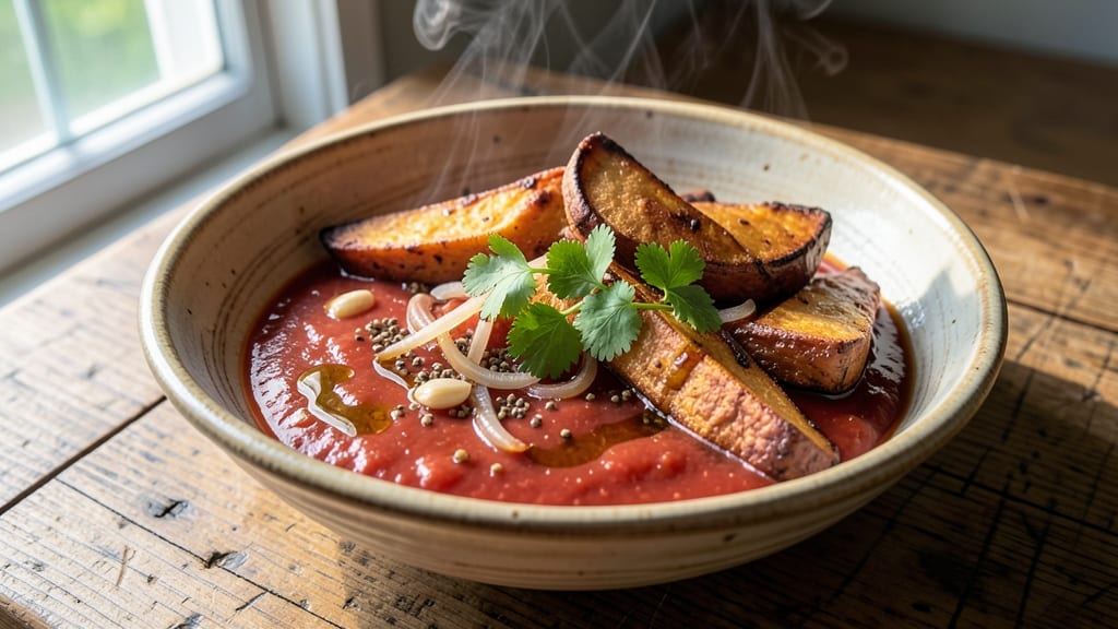 Sweet Potato Tomato Recipe: Roasted Spice Depth Meets Tangy Tomato Sauce